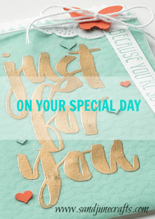 Card Class – Just For&nbsp;You