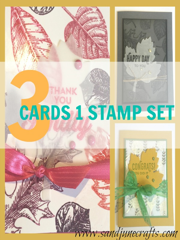 3 Cards 1 Stamp Set – Vintage Leaves By Stampin’&nbsp;Up!
